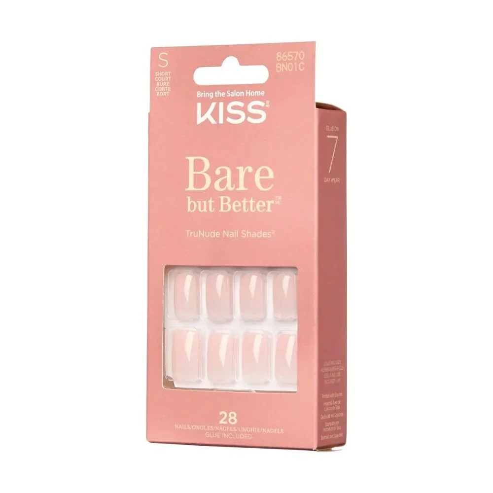 Kiss Bare but Better Premium Short Length Nails - Nudies